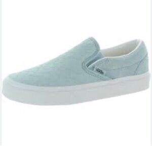 VANS Classic Slip On Casual Canvas Suede Pure Blue Shoes Women’s Size 9.0